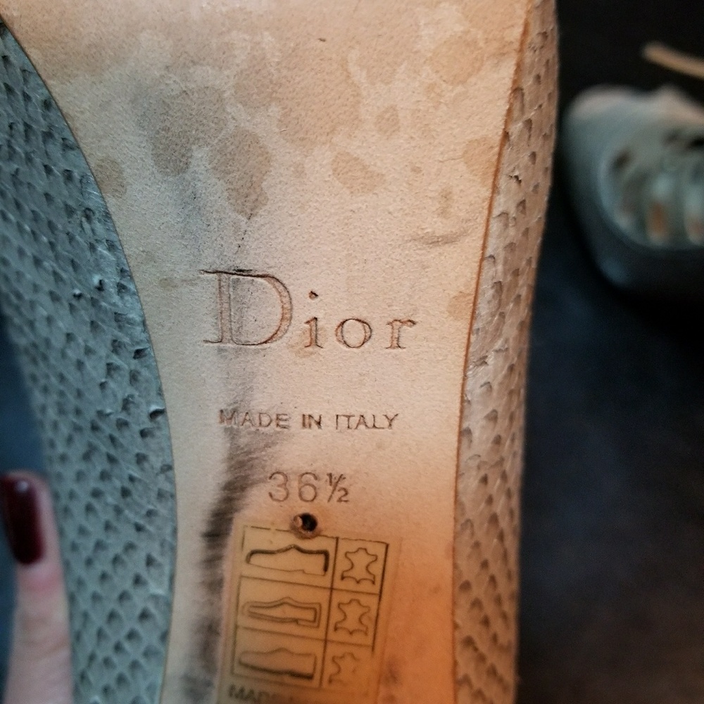 Christan Dior lace-up sexy peep toe shoe / bootie - Picture 7 of 7